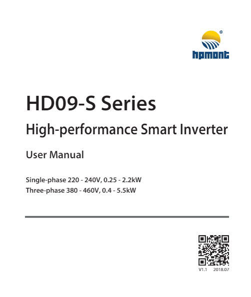 HD09-S Series High-performance Smart Inverter User Manual