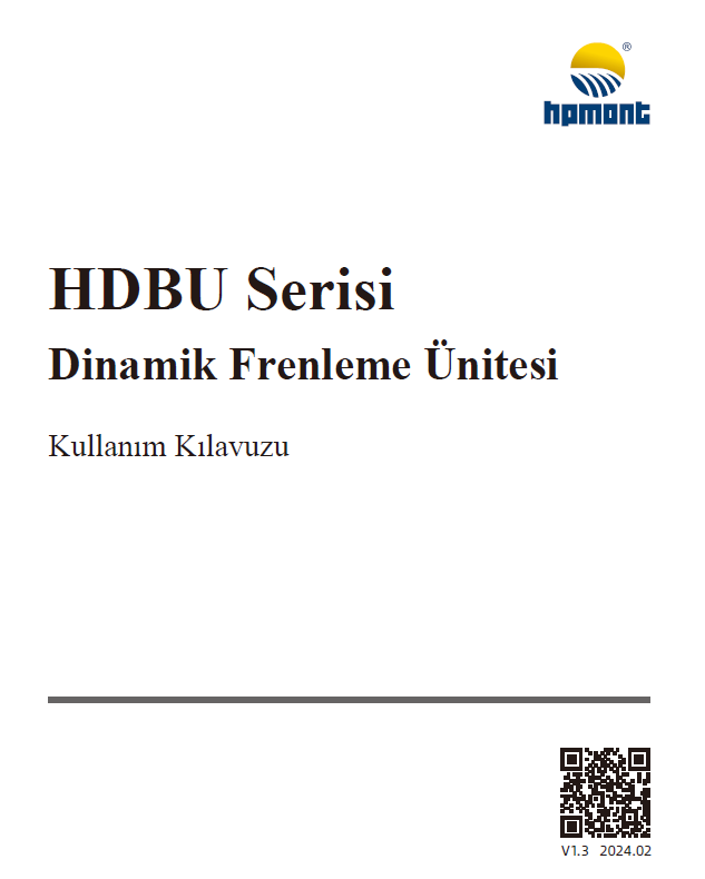 HDBU Series Dynamic Braking Unit User Manual-Turkish-V1.3-20240223